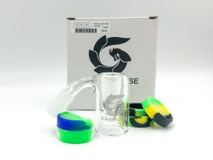 Glass House Reclaimer 45 degrees 14mm joint with 2 silicone jars